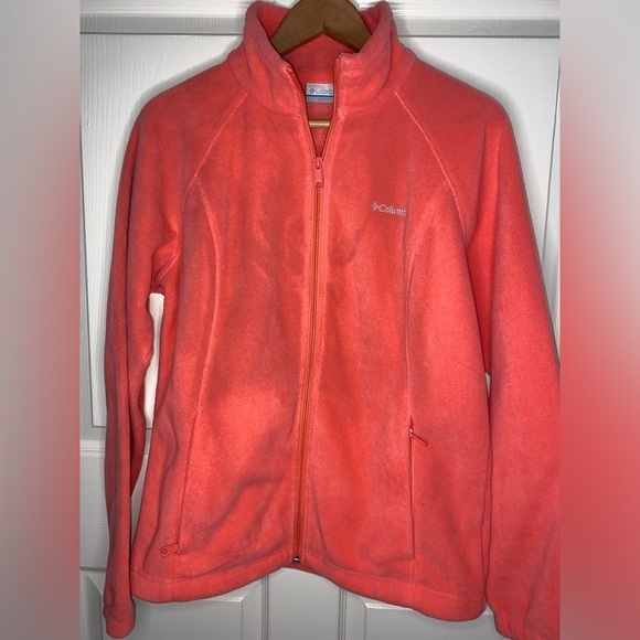 Columbia Women's Coral Pink Zip Up Fleece Jacket Size Large - Picture 3 of 8